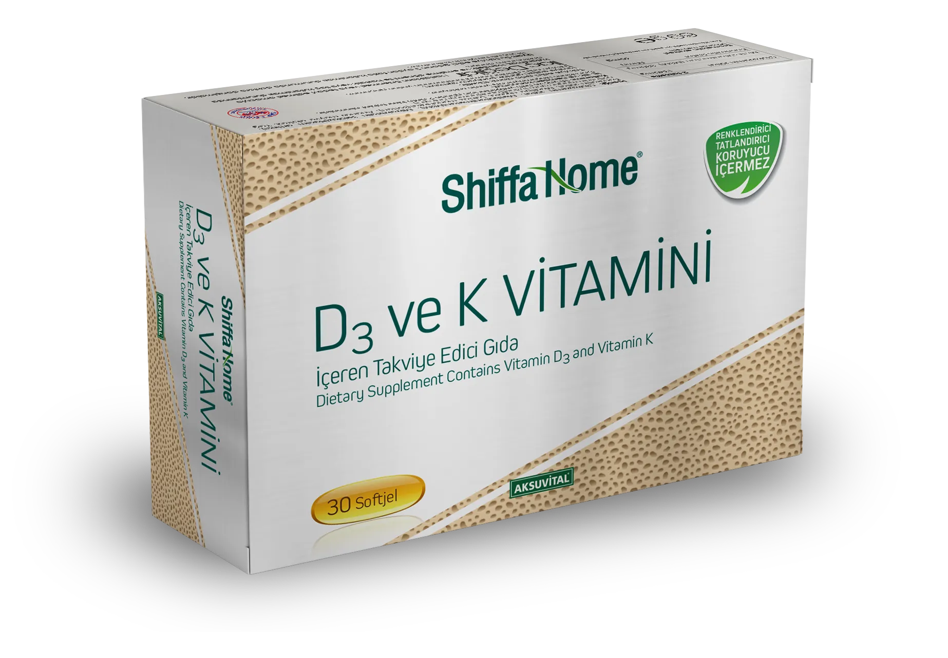 D3 ve K2 Vitamini 1300 mg Softjel